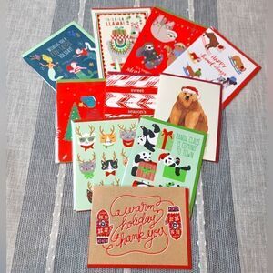 NEW- Bundle Of 10 'Quirky' Christmas Cards